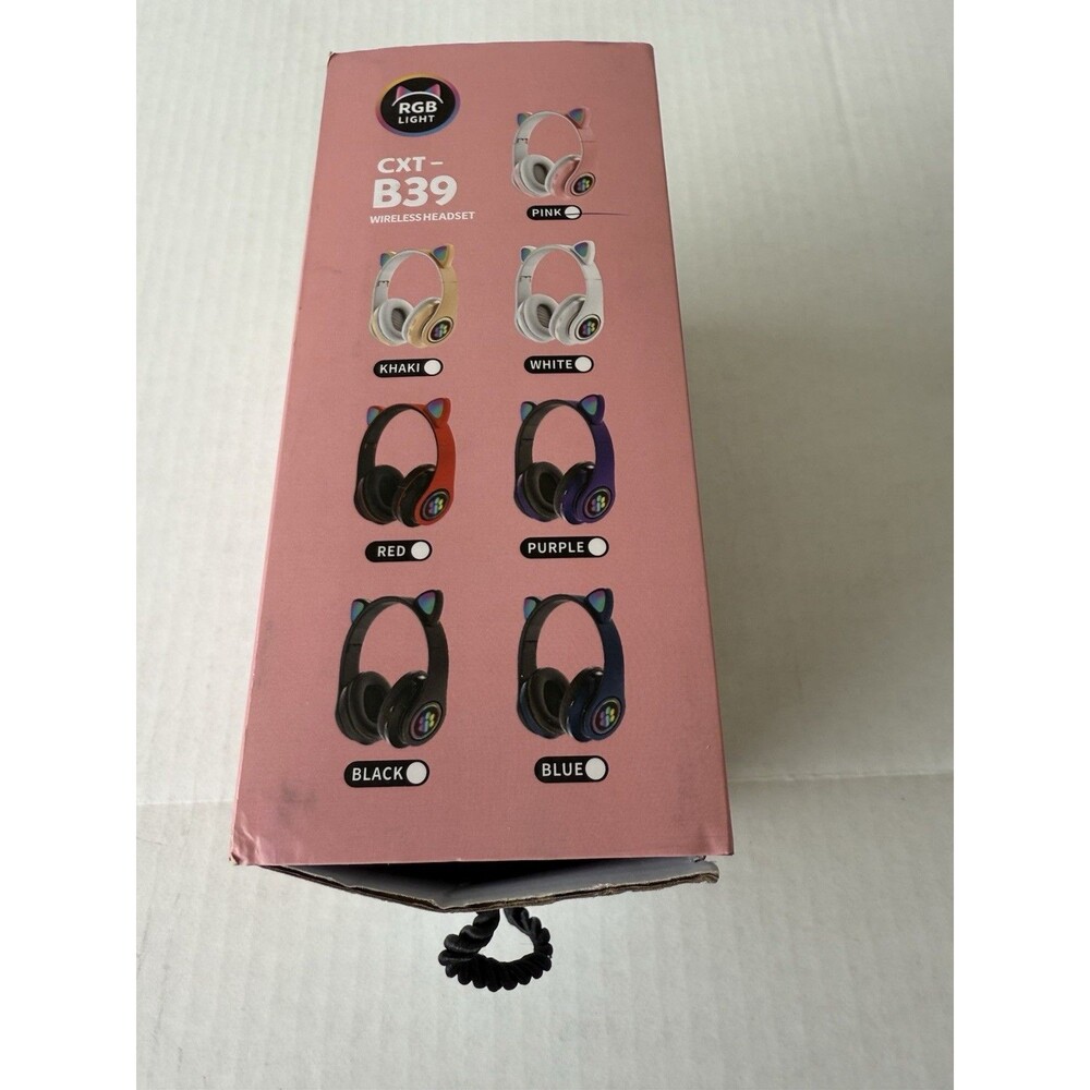 Headset Ear Bluetooth Headset B39 Ear Wireless Headset LED Flashing Pink New - Picture 7 of 10